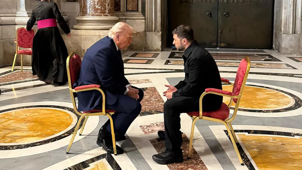 Trump Zelenskyy in rome