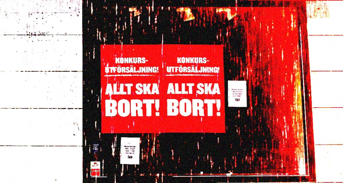 konkurs utförsäljning allt ska bort